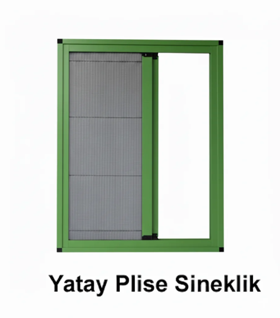 Plise (Pileli) Sineklik - Dikey detay görünüm 1